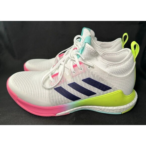 adidas Shoes - Adidas NEW Women’s Crazyflight Mid Volleyball Shoes White Pink HP3337 Size 8